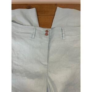 J. Jill Linen Stretch Wide Leg Crop Light Blue Pant NEW XL Petite Coastal Beach